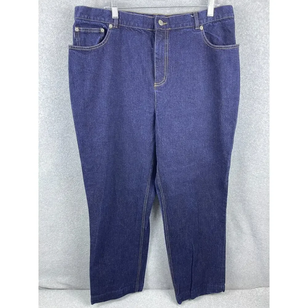 Lauren Ralph Lauren Jeans Womens 16 Measures 37x29 Blue‎ Classic Straight